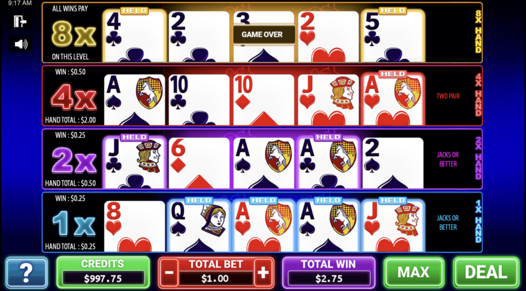Deuces Wild Video Poker