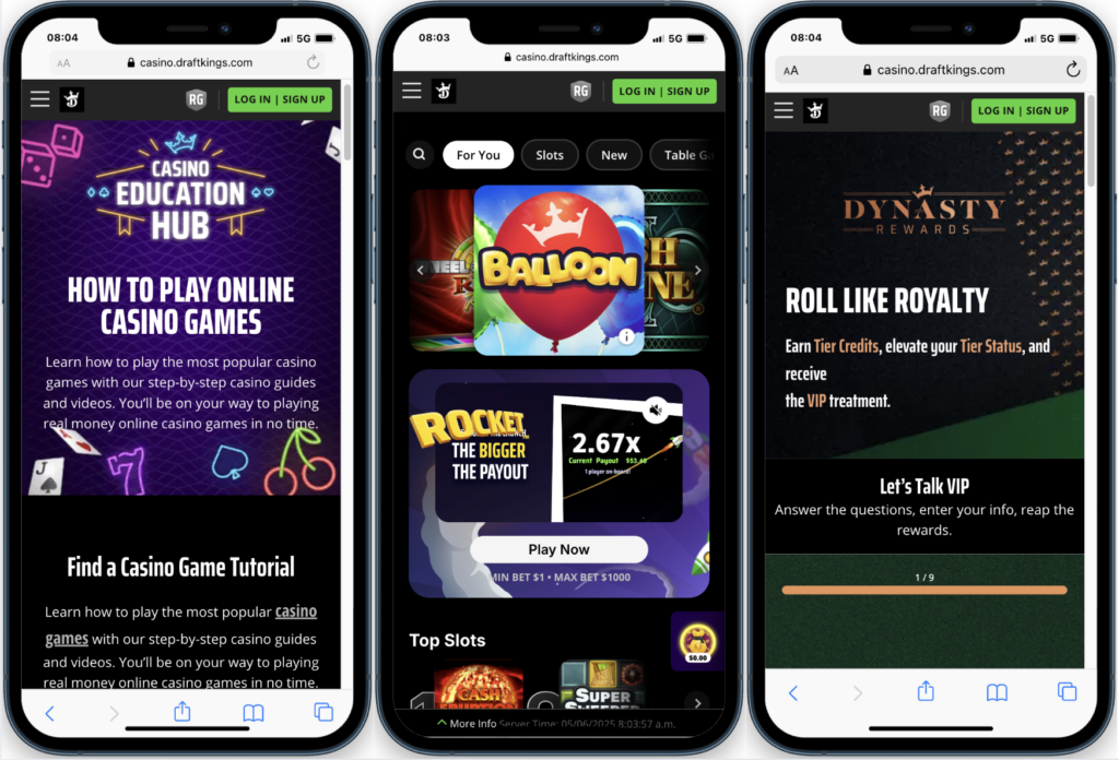 draftkings mobile casino